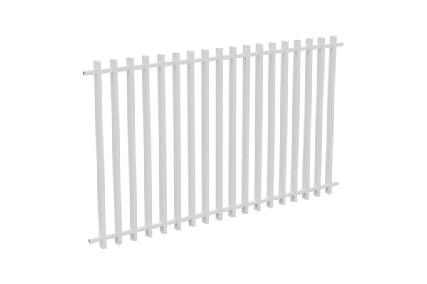 barr fencing panel in white