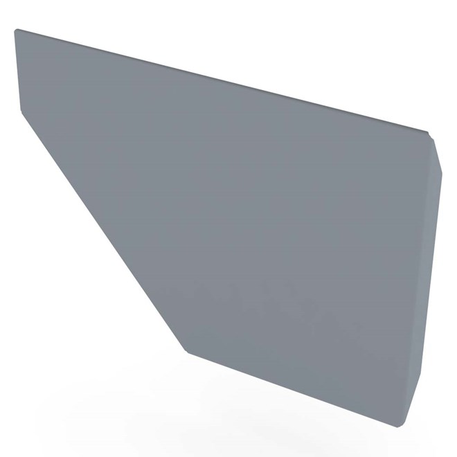 Edge Gutter 160 Stop End Right Hand Armour Grey