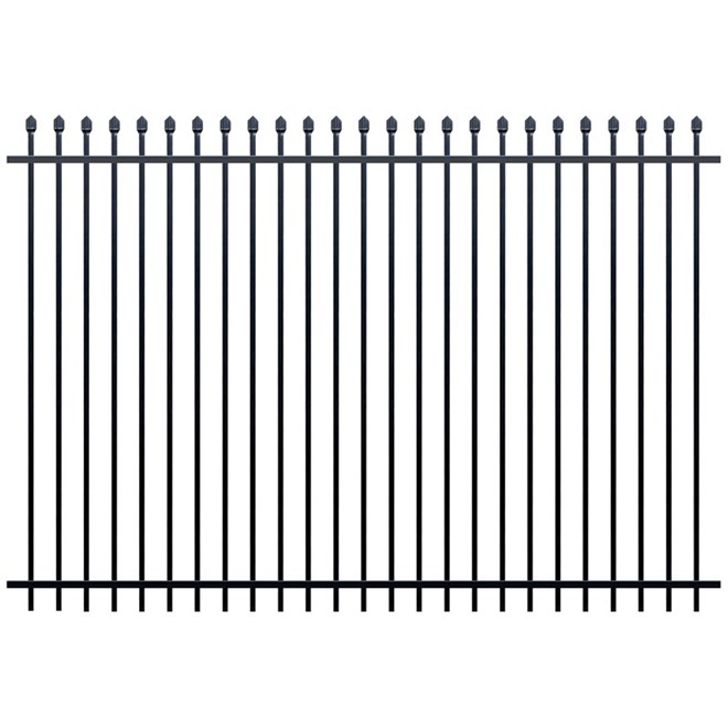 Squash Top Fence Panel 2400 x 2100mm Black
