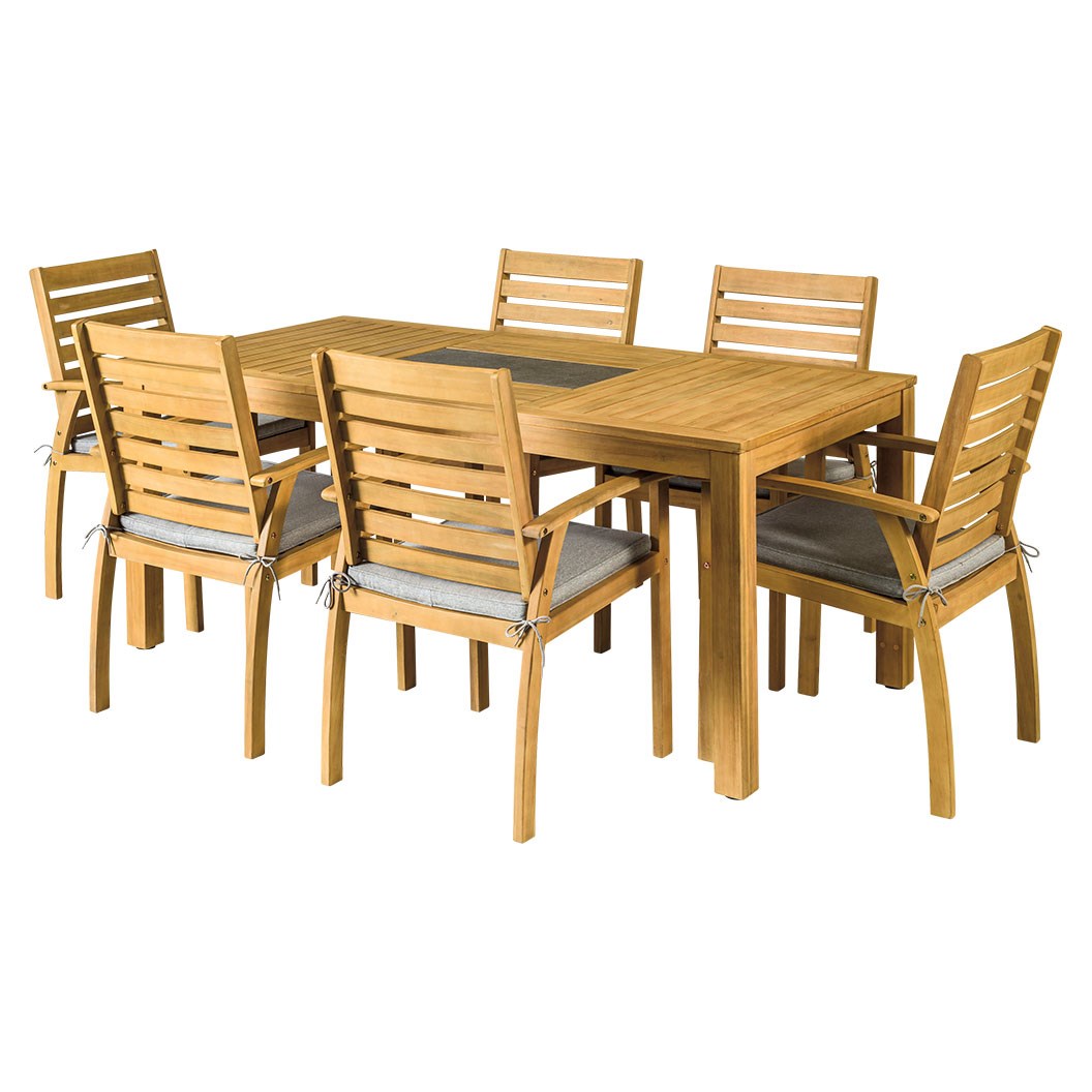 Savanna 7 Piece Timber Dining Setting