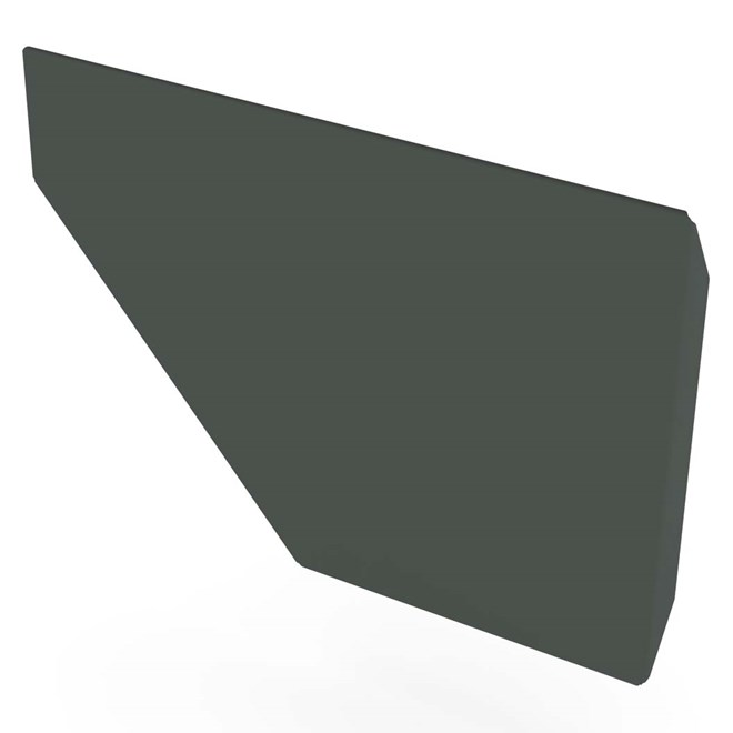 Edge Gutter 160 Stop End Right Hand Slate Grey