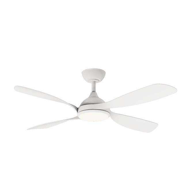 Hampton DC 1320mm Smart Ceiling Fan With WIFI Remote Control + LED light Matt White