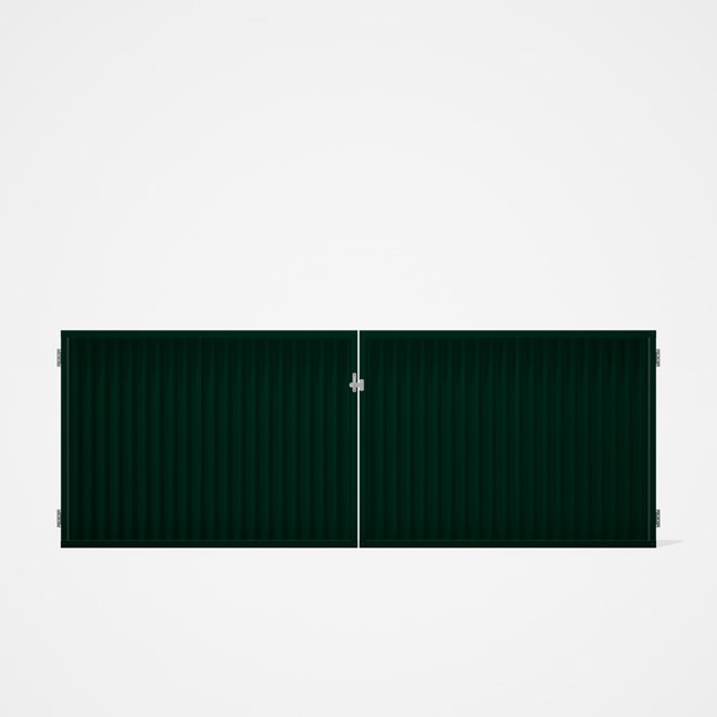 Good Neighbour® CGI Gate Premium .35 BMT Double 1.2m High Sheet: Caulfield Green, Frame: Caulfield G