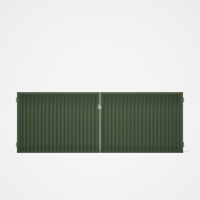 Good Neighbour® CGI Gate Premium .35 BMT Double 1.2m High Sheet: Mist Green, Frame: Mist Green