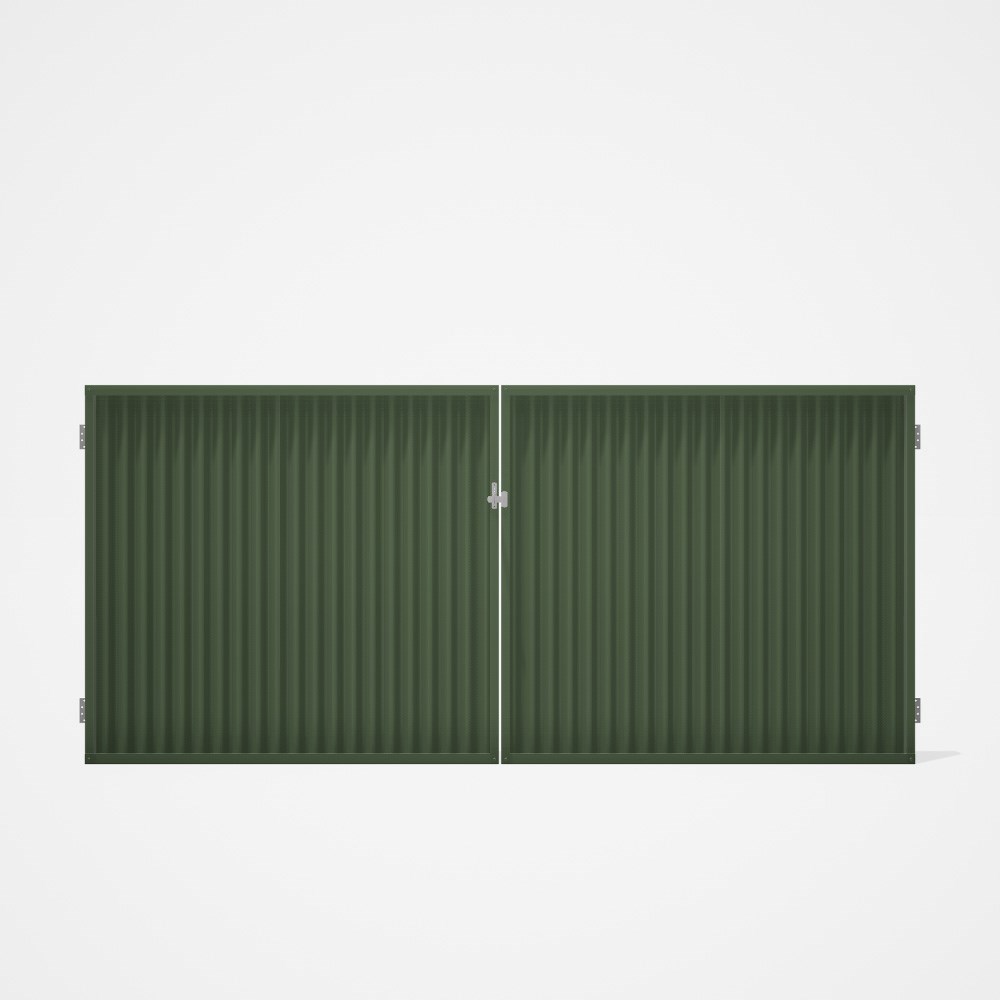 Good Neighbour® CGI Gate Premium .35 BMT Double 1.5m High Sheet: Mist Green, Frame: Mist Green