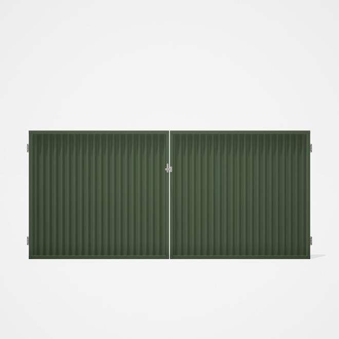 Good Neighbour® CGI Gate Premium .35 BMT Double 1.5m High Sheet: Mist Green, Frame: Mist Green