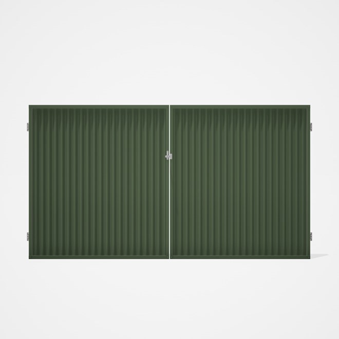 Good Neighbour® CGI Gate Premium .35 BMT Double 1.8m High Sheet: Mist Green, Frame: Mist Green
