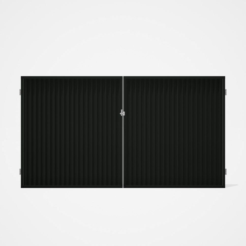 Good Neighbour® CGI Gate Premium .35 BMT Double 1.8m High Sheet: Slate Grey, Frame: Slate Grey