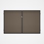 Good Neighbour® CGI Gate Premium .35 BMT Double 2.1m High Sheet: Beige, Frame: Ebony