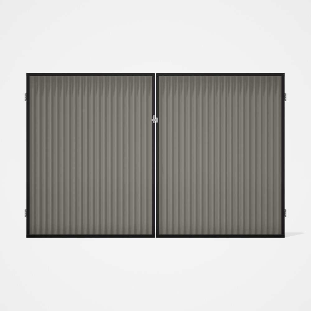 Good Neighbour® CGI Gate Premium .35 BMT Double 2.1m High Sheet: Birch, Frame: Ebony