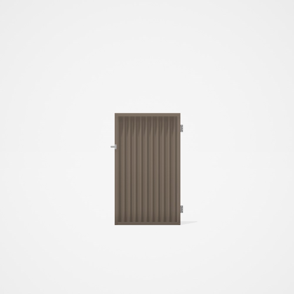 Good Neighbour® CGI Gate Premium .35 BMT Single 1.5m High Sheet: Beige, Frame: Beige