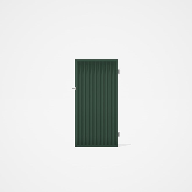 Good Neighbour® CGI Gate Premium .35 BMT Single 1.8m High Sheet: Rivergum, Frame: Rivergum