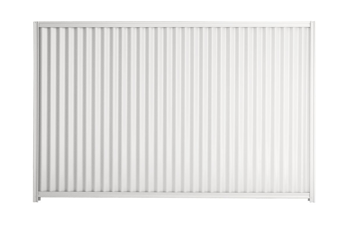 Good Neighbour CGI 1500mm High Fence Panel Sheet: Off White, Post/Track: Off White