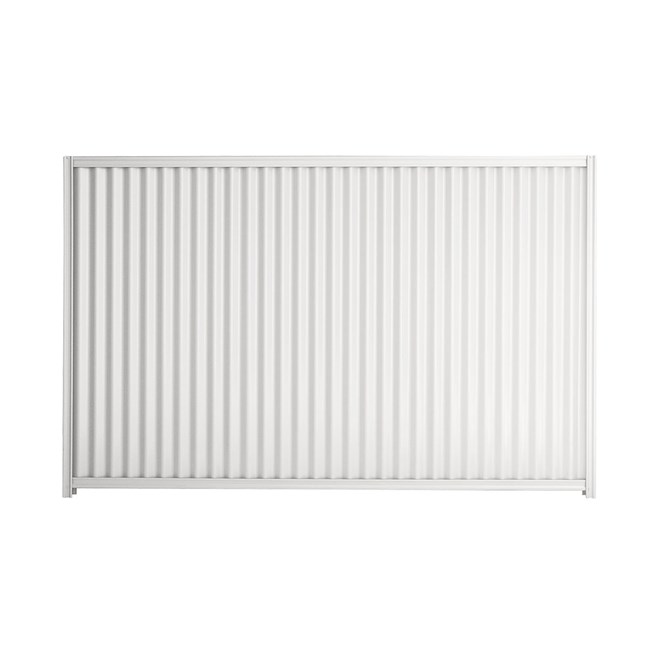 Good Neighbour CGI 1800mm High Fence Panel Sheet: Off White, Post/Track: Off White