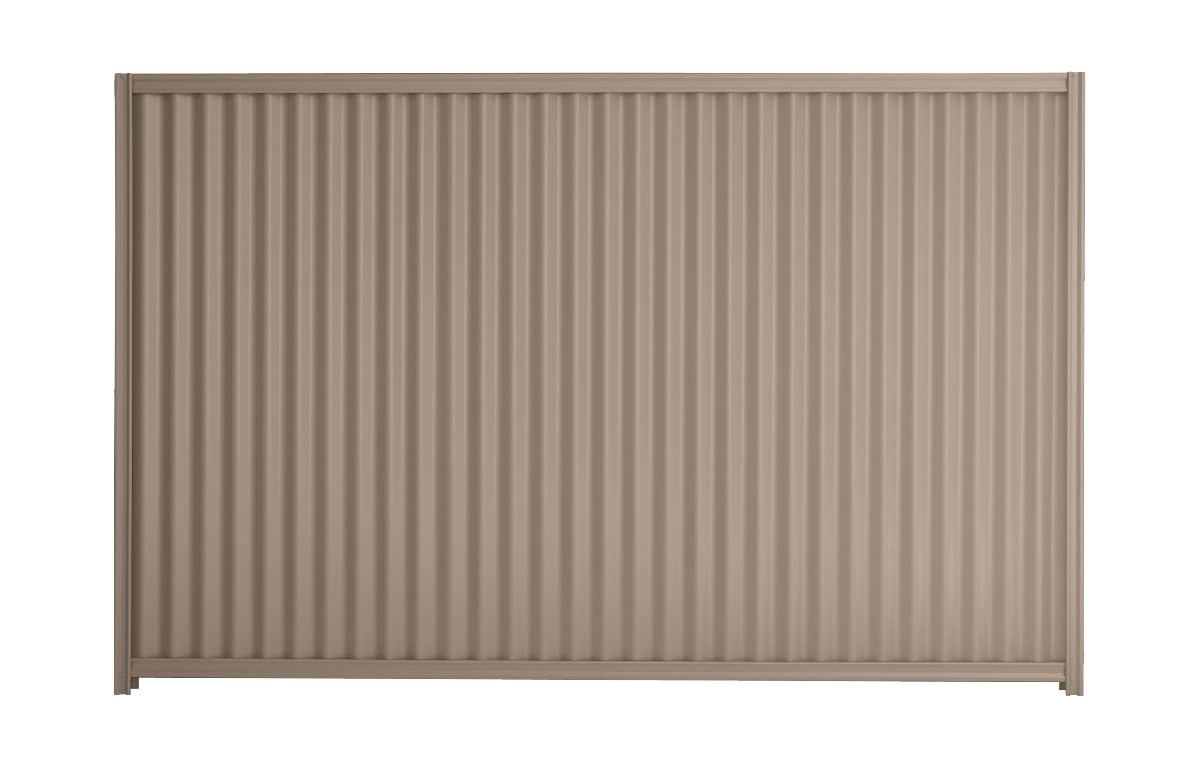 Good Neighbour CGI 2100mm High Fence Panel Sheet: Beige, Post/Track: Beige