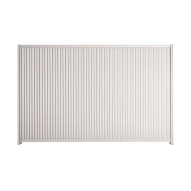 Good Neighbour CGI Mini 1500mm High Fence Panel Sheet: Off White, Post/Track: Off White