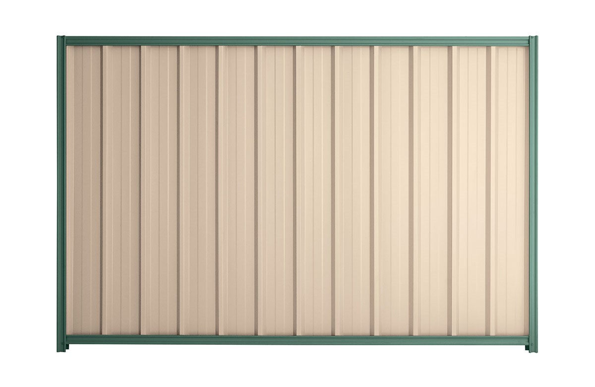 Good Neighbour Superdek 1500mm High Fence Panel Sheet: Merino, Post/Track: Rivergum