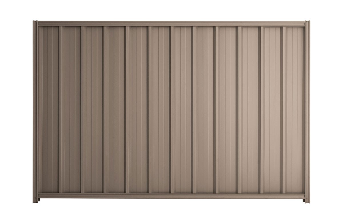 Good Neighbour Superdek 1800mm High Fence Panel Sheet: Beige, Post/Track: Beige