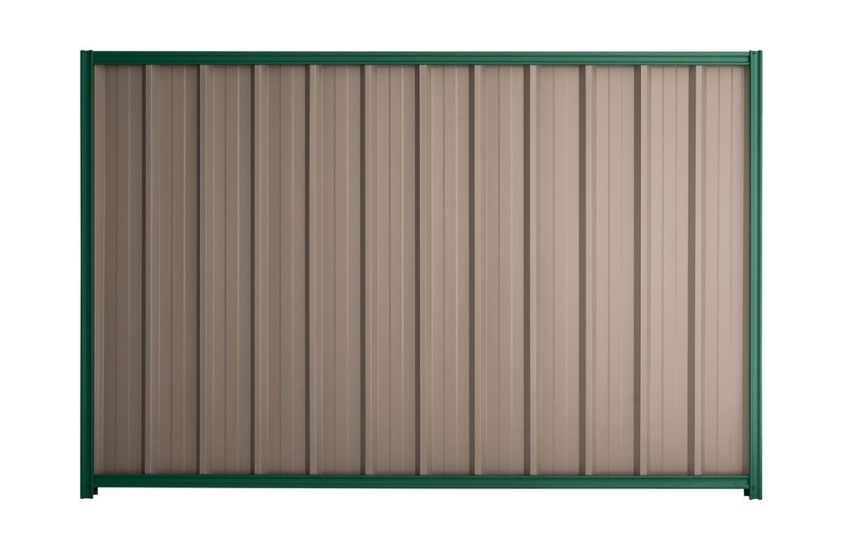 Good Neighbour Superdek 1800mm High Fence Panel Sheet: Beige, Post/Track: Caulfield Green
