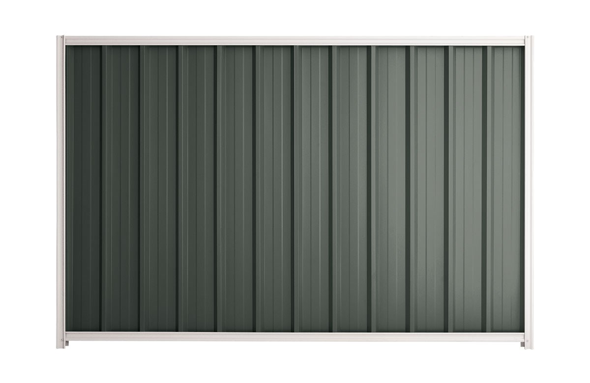 Good Neighbour Superdek 1800mm High Fence Panel Sheet: Slate Grey, Post/Track: Off White