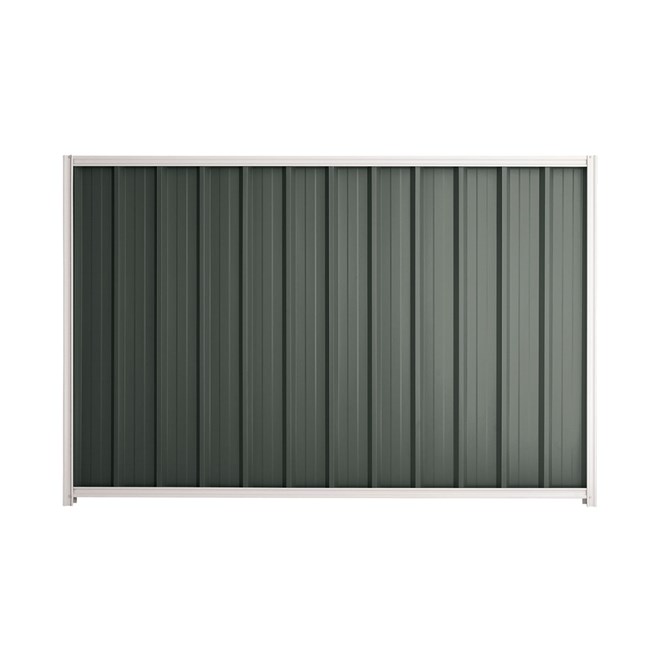 Good Neighbour Superdek 1800mm High Fence Panel Sheet: Slate Grey, Post/Track: Off White