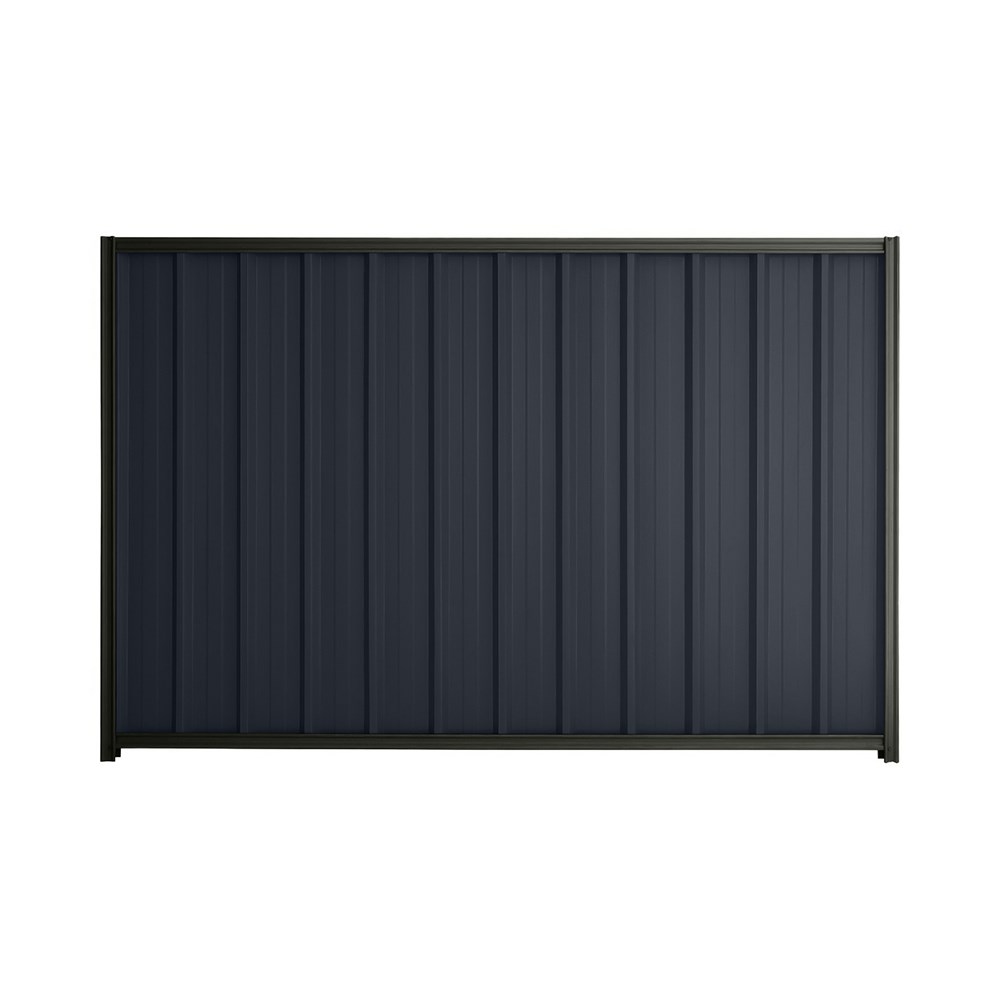 Good Neighbour® Superdek® 1200mm High Fence Panel Sheet: Dark Stone Post/Track: Slate Grey