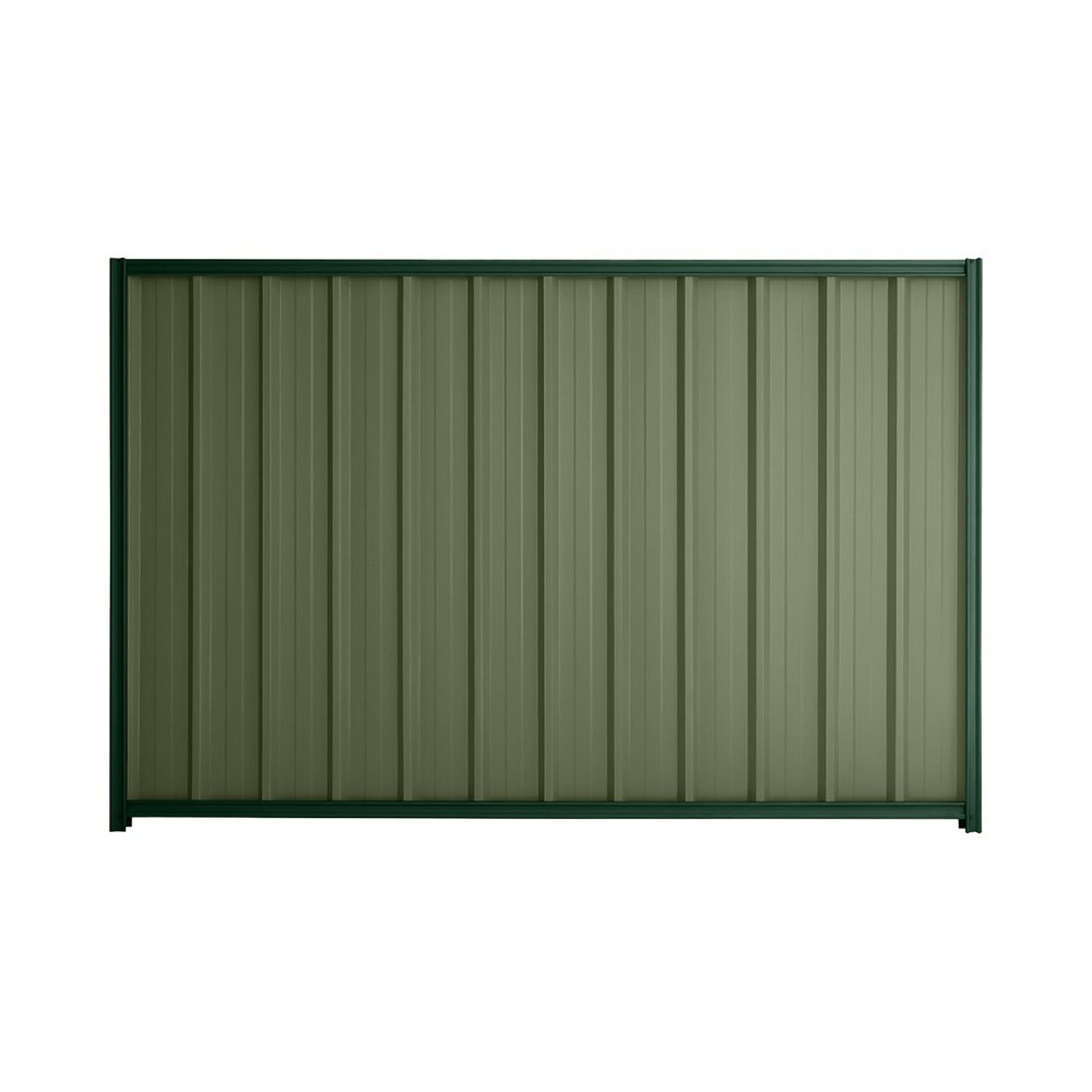 Good Neighbour® Superdek® 1200mm High Fence Panel Sheet: Mist Green Post/Track: Caulfield Green