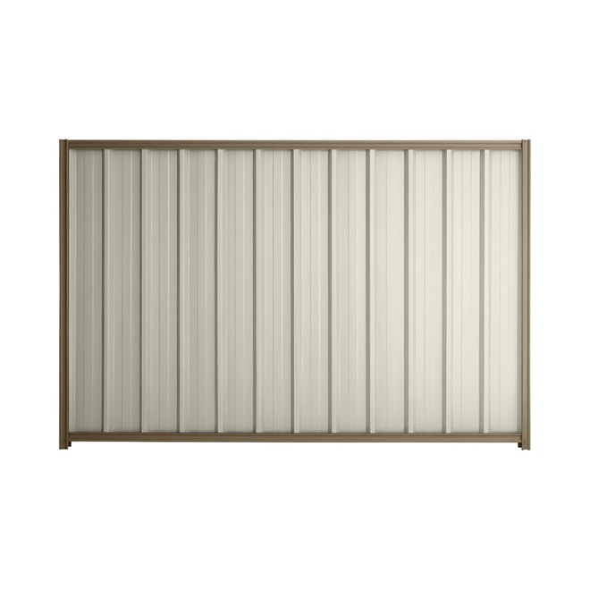 Good Neighbour® Superdek® 1200mm High Fence Panel Sheet: Off White Post/Track: Beige