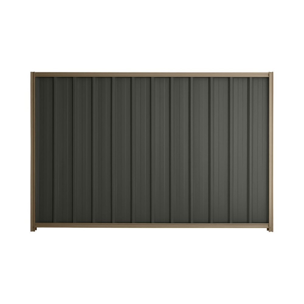 Good Neighbour® Superdek® 1200mm High Fence Panel Sheet: Slate Grey Post/Track: Beige