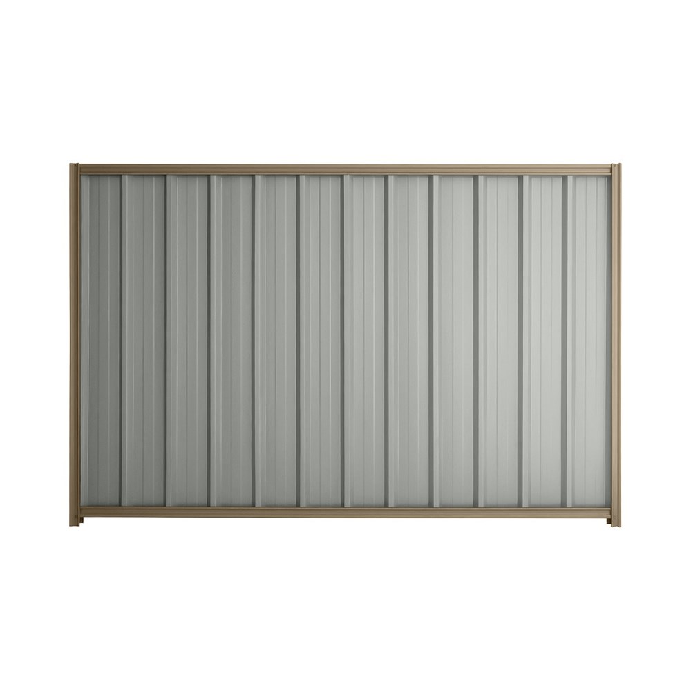 Good Neighbour® Superdek® 1500mm High Fence Panel Sheet: Gull Grey Post/Track: Beige