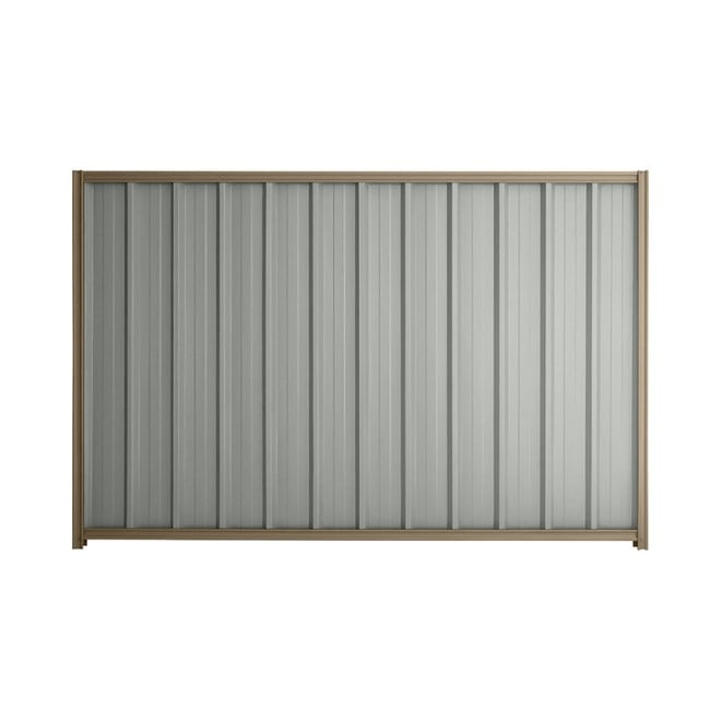Good Neighbour® Superdek® 1500mm High Fence Panel Sheet: Gull Grey Post/Track: Beige