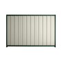 Good Neighbour® Superdek® 1500mm High Fence Panel Sheet: Off White Post/Track: Caulfield Green