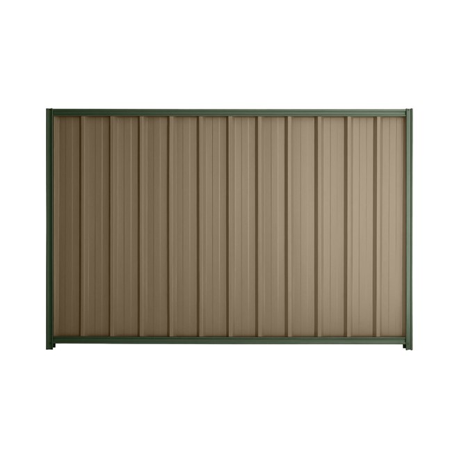 Good Neighbour® Superdek® 1800mm High Fence Panel Sheet: Beige Post/Track: Rivergum