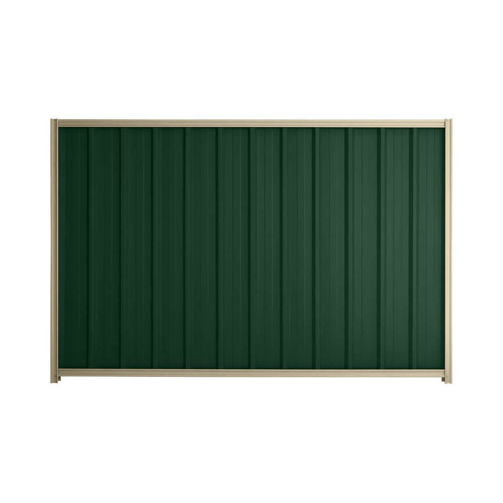 Good Neighbour® Superdek® 1800mm High Fence Panel Sheet: Caulfield Green Post/Track: Merino