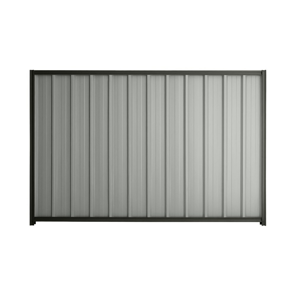 Good Neighbour® Superdek® 1800mm High Fence Panel Sheet: Gull Grey Post/Track: Slate Grey