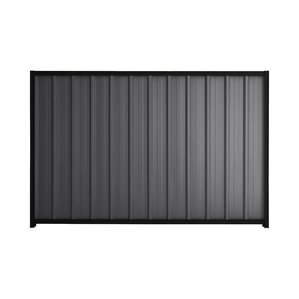 Good Neighbour® Superdek® 1800mm High Fence Panel Sheet: Granite Post/Track: Ebony