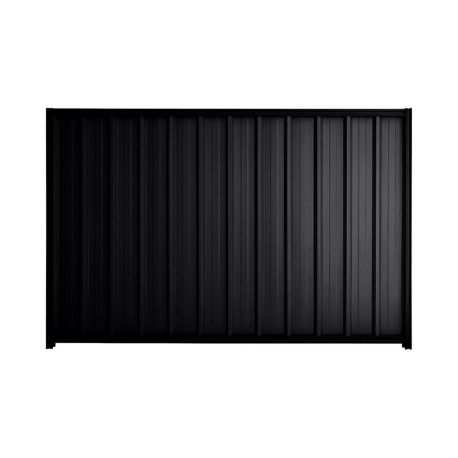 Good Neighbour® Superdek® 1800mm High Fence Panel Sheet: Gun Metal Grey Post/Track: Ebony