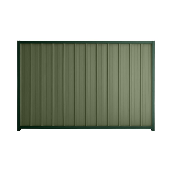 Good Neighbour® Superdek® 1800mm High Fence Panel Sheet: Mist Green Post/Track: Caulfield Green