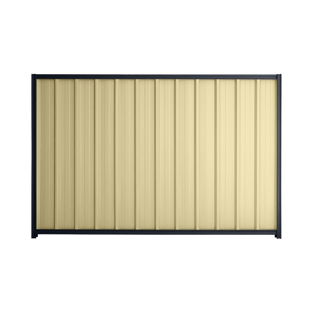 Good Neighbour® Superdek® 1800mm High Fence Panel Sheet: Primrose Post/Track: Dark Stone