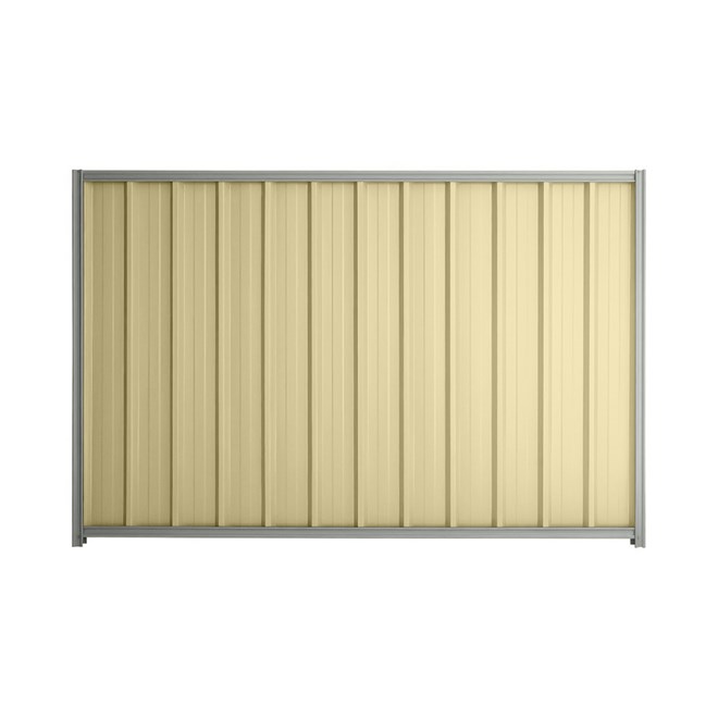 Good Neighbour® Superdek® 1800mm High Fence Panel Sheet: Primrose Post/Track: Gull Grey