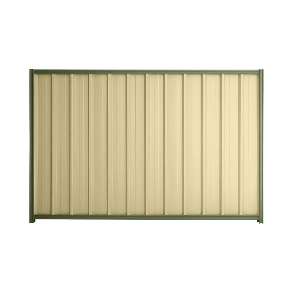 Good Neighbour® Superdek® 1800mm High Fence Panel Sheet: Primrose Post/Track: Mist Green