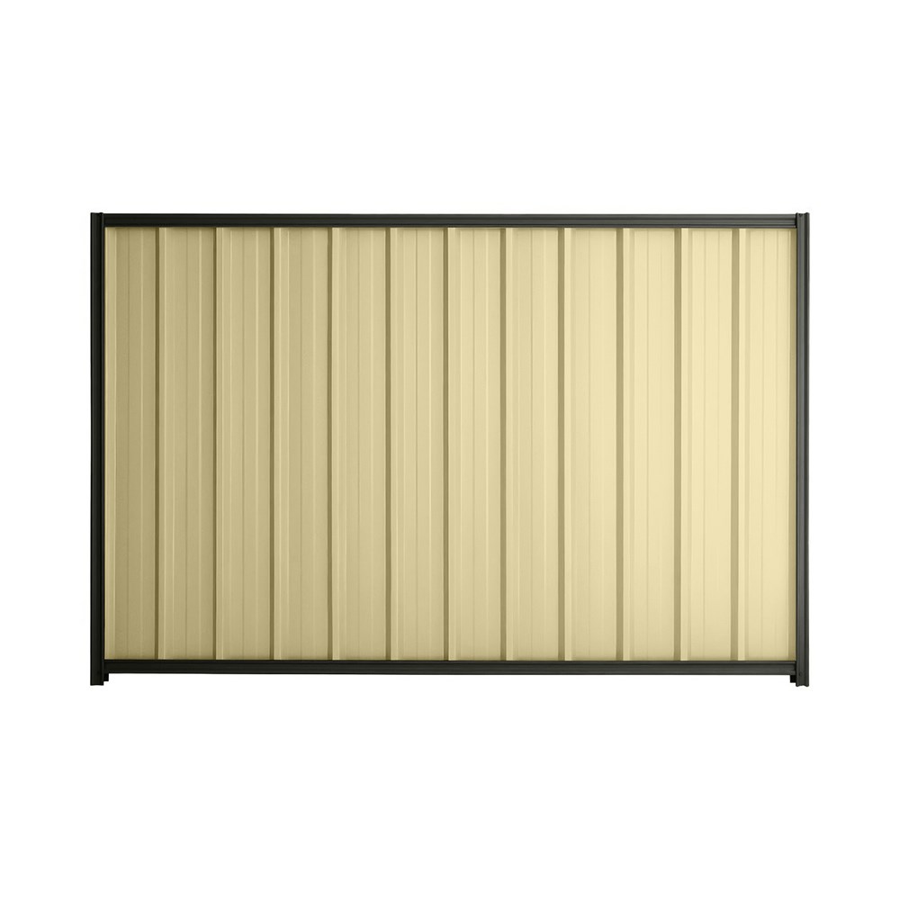 Good Neighbour® Superdek® 1800mm High Fence Panel Sheet: Primrose Post/Track: Slate Grey