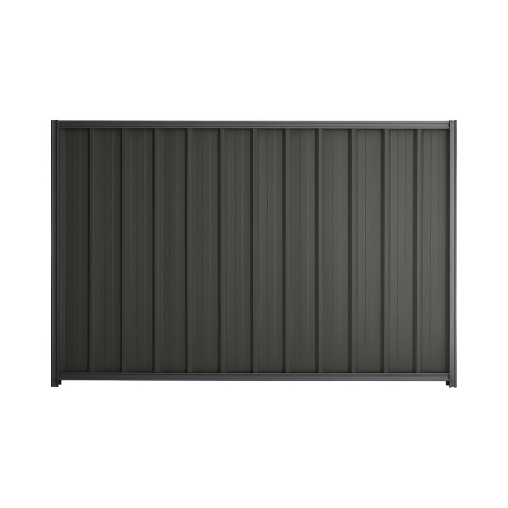 Good Neighbour® Superdek® 1800mm High Fence Panel Sheet: Slate Grey Post/Track: Granite