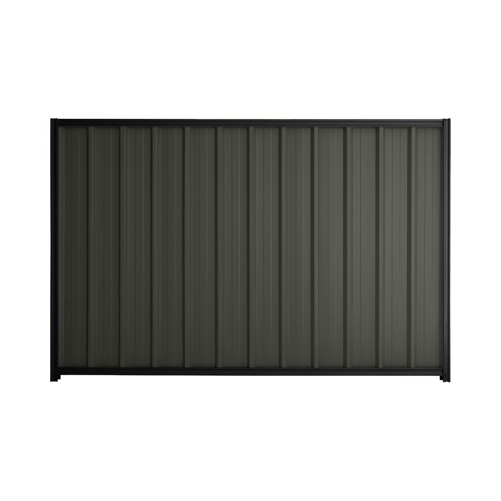 Good Neighbour® Superdek® 1800mm High Fence Panel Sheet: Slate Grey Post/Track: Gun Metal Grey