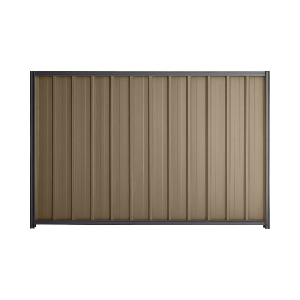 Good Neighbour® Superdek® 2100mm High Fence Panel Sheet: Beige Post/Track: Granite
