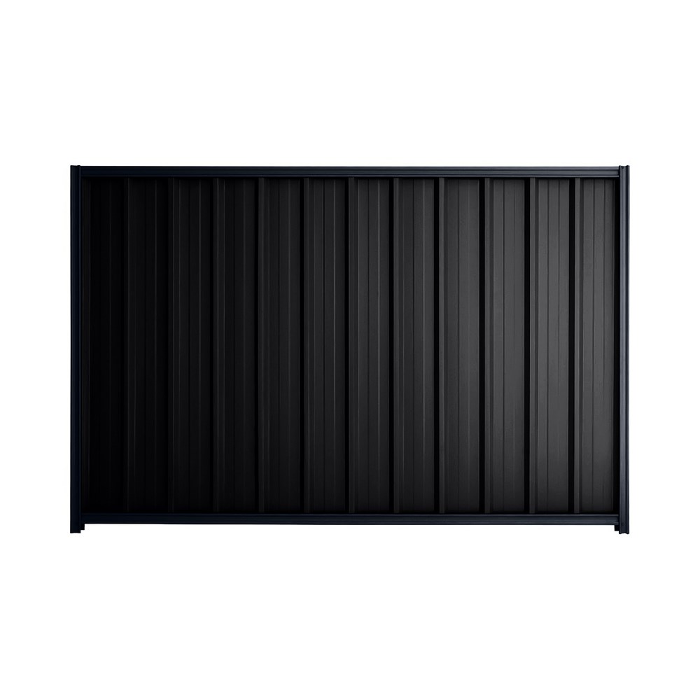 Good Neighbour® Superdek® 2100mm High Fence Panel Sheet: Gun Metal Grey Post/Track: Dark Stone