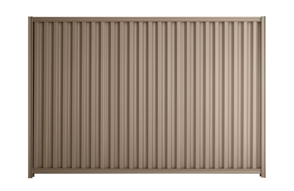 Good Neighbour Smartspan 1800mm High Fence Panel Sheet: Beige, Post/Track: Beige