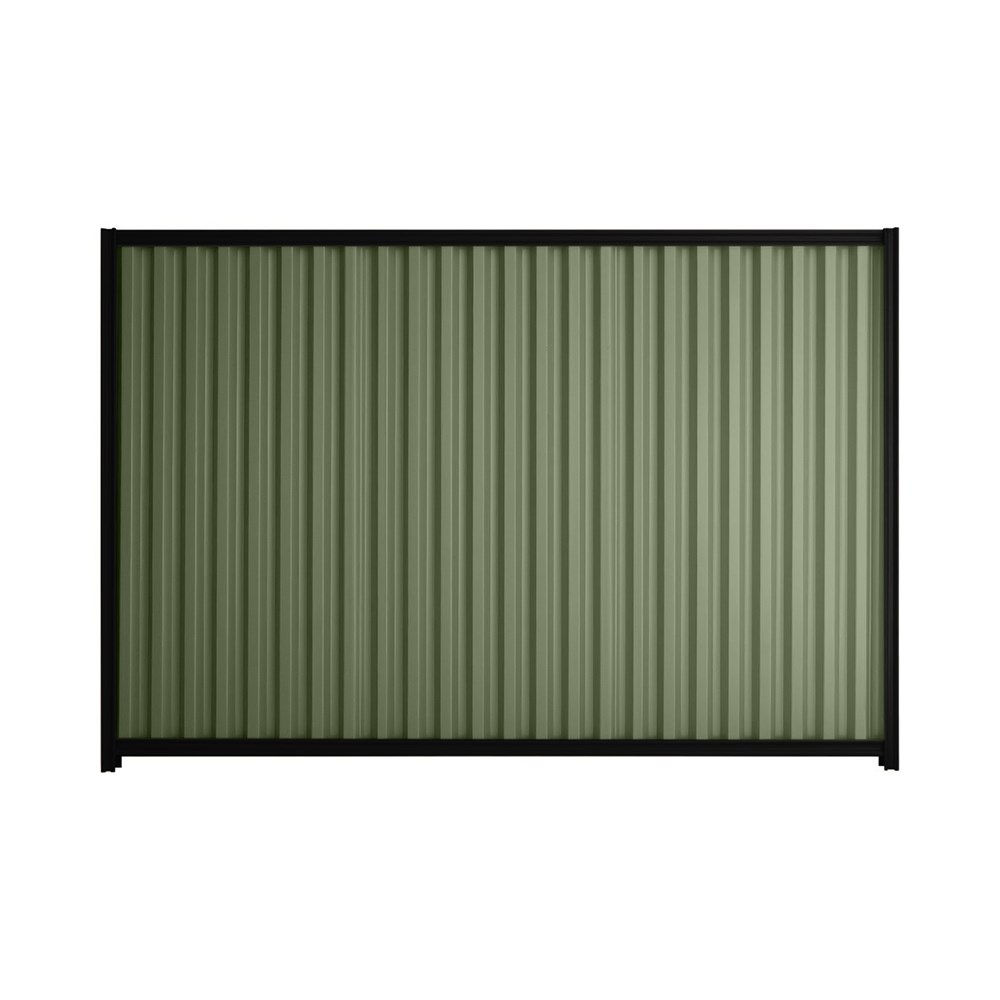 Good Neighbour® Smartspan® 1500mm High Fence Panel Sheet: Mist Green Post/Track: Ebony