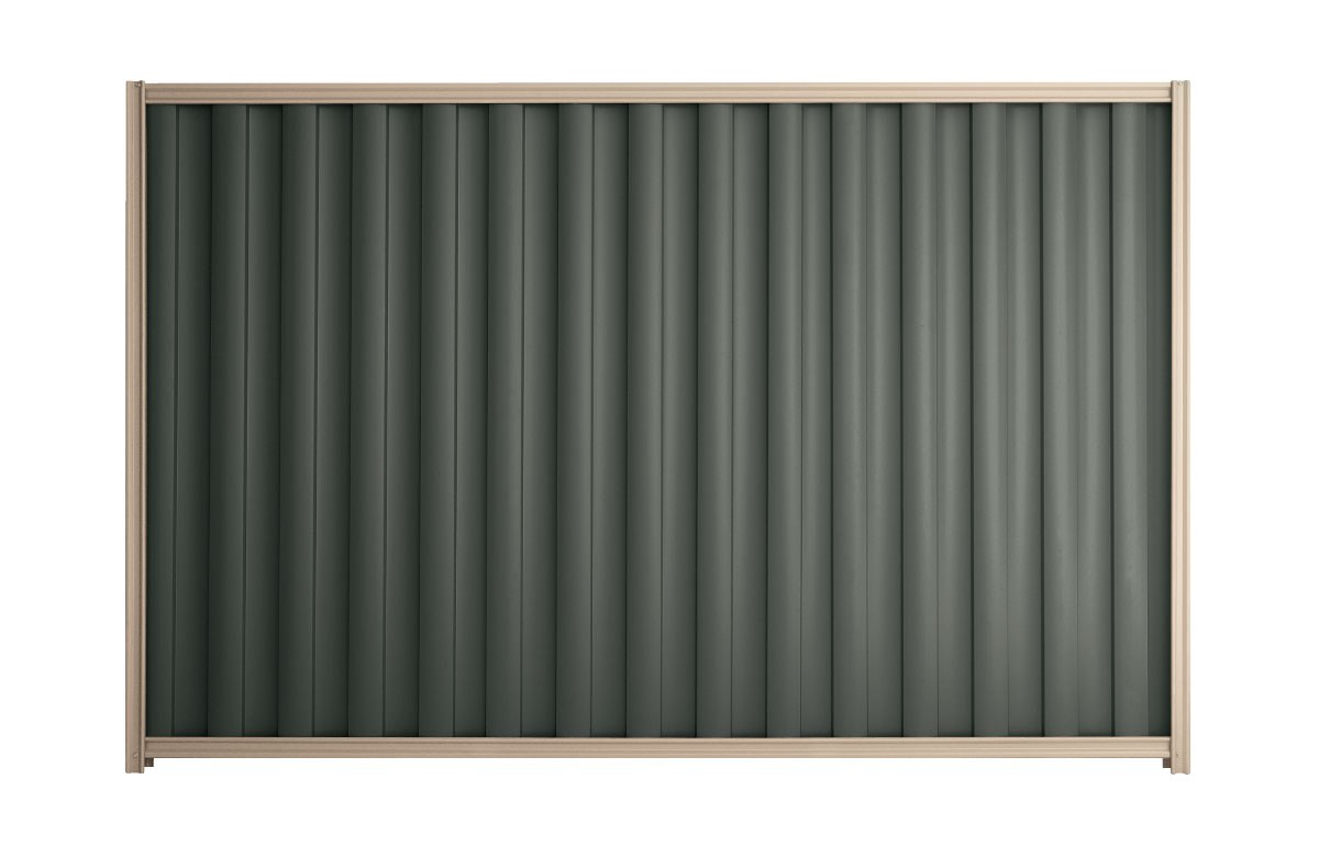 Good Neighbour Wavelok 1200mm High Fence Panel Sheet: Slate Grey, Post/Track: Merino