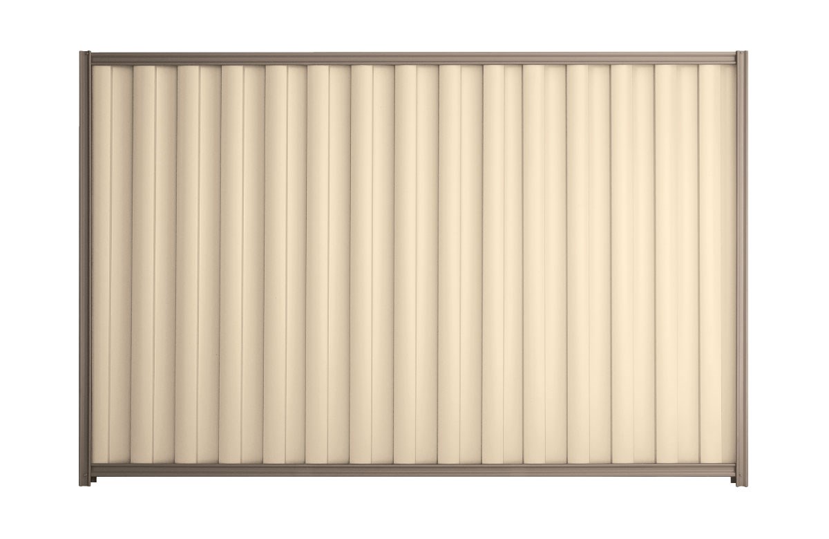 Good Neighbour Wavelok 1500mm High Fence Panel Sheet: Primrose, Post/Track: Beige